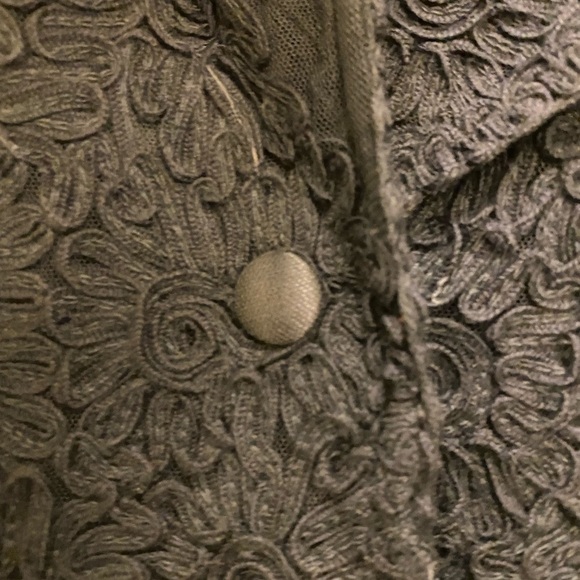 Sandra Angelo 36/S Black Lace Formal Tailored Lined Short Blazer Suit Jacket - Picture 6 of 6